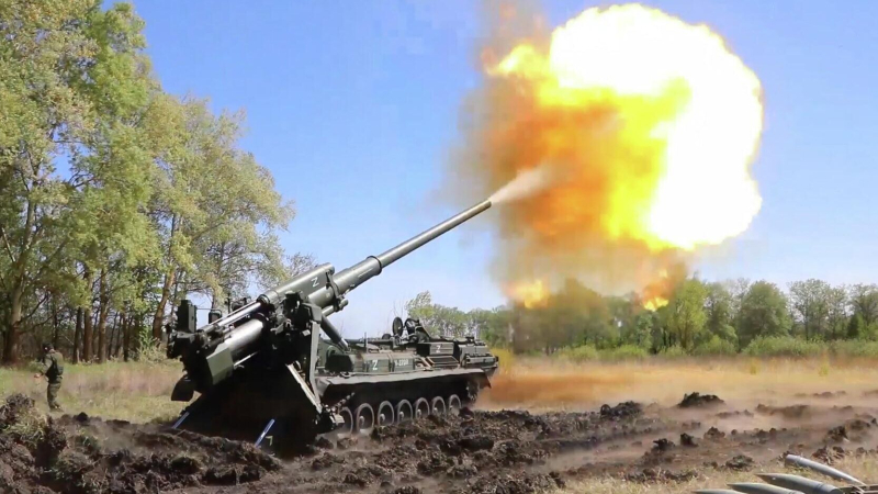 Расчет САУ уничтожил группу боевиков ВСУ на Краснолиманском направлении