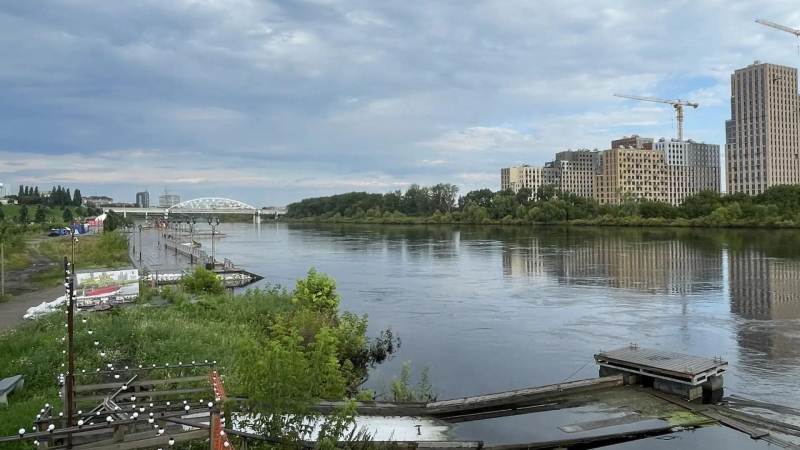 Подъем уровня воды в реке Туре в Тюмени замедлился