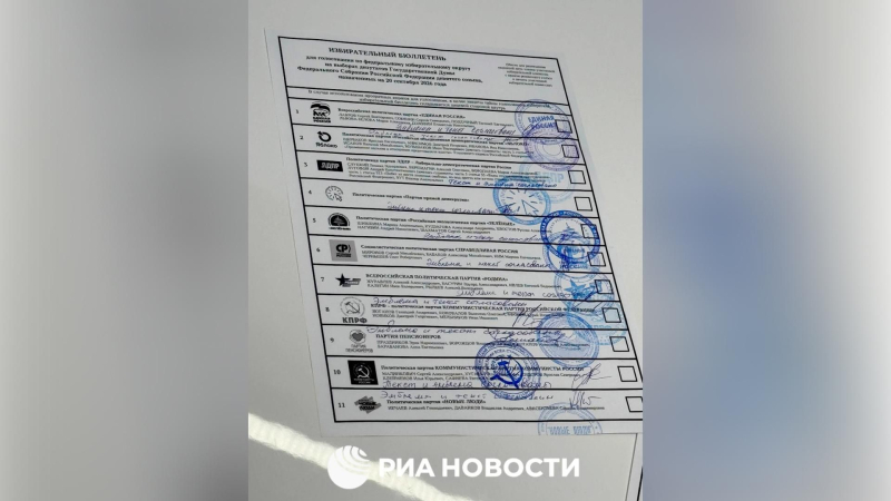 ЦИК утвердил текст бюллетеня на выборах в Госдуму