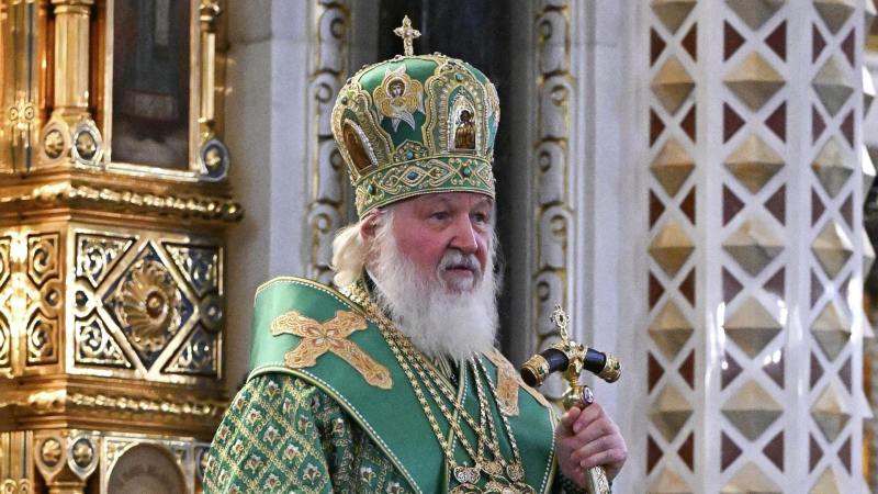 Патриарх Кирилл возглавил молебен у саркофага Дмитрия Донского